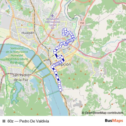 60z bus Line Map