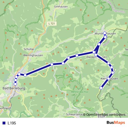 L195 bus Line Map