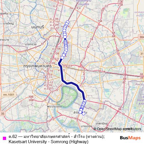 ต.62 bus Line Map