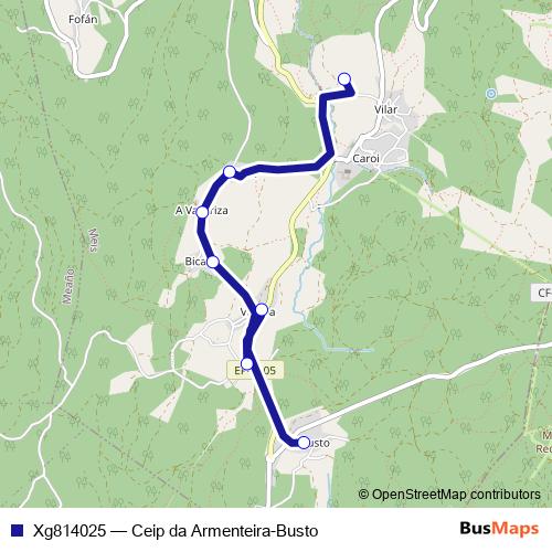 Xg814025 bus Line Map