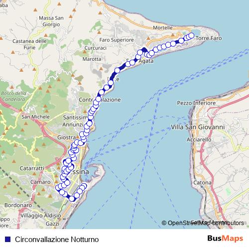 Circonvallazione Notturno bus Line Map