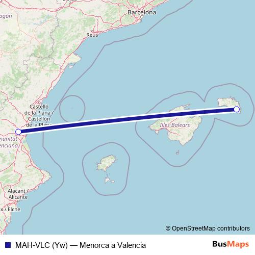 MAH-VLC (Yw) air Line Map