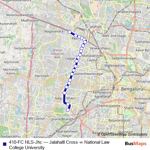 410-FC NLS-Jhc bus Line Map