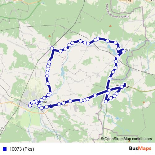 10073 (Pks) bus Line Map