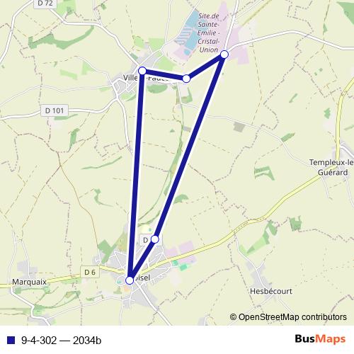 9-4-302 bus Line Map