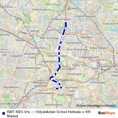 KMT-KBS-Vns bus Line Map