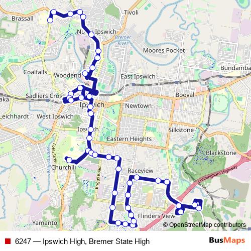 6247 bus Line Map