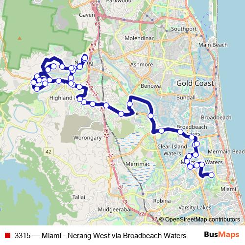 3315 bus Line Map