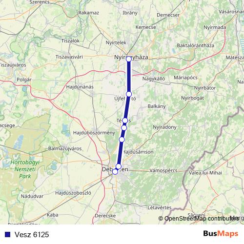 Vesz 6125 rail Line Map