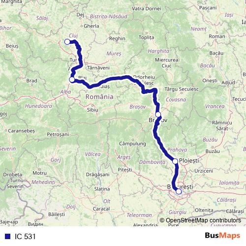 IC 531 rail Line Map