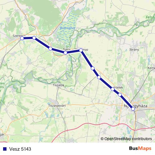 Vesz 5143 rail Line Map