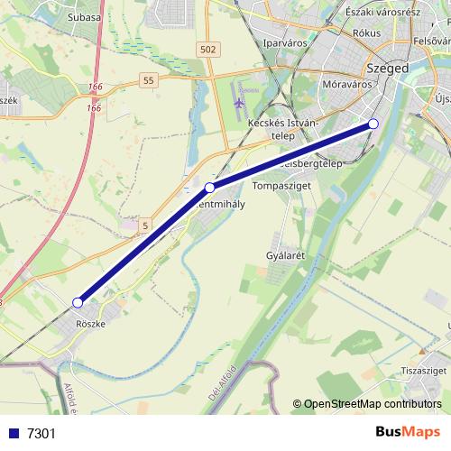 7301 rail Line Map