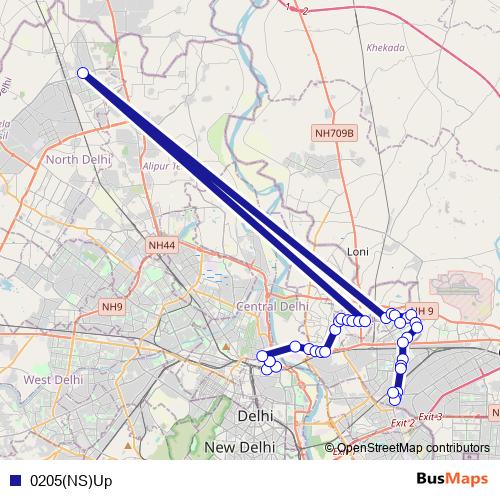 0205(NS)Up bus Line Map