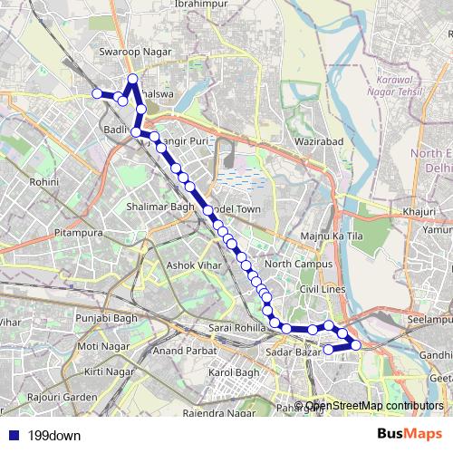 199down bus Line Map
