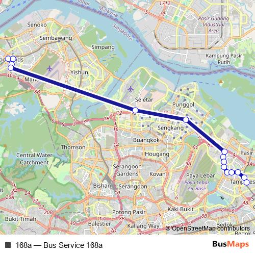 168a bus Line Map
