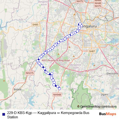 229-D KBS-Kgp bus Line Map