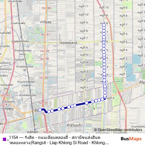 1154 bus Line Map