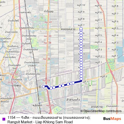 1154 bus Line Map