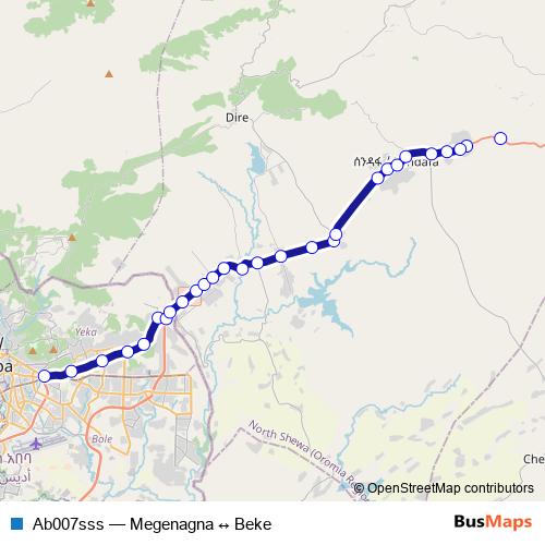 Ab007sss bus Line Map
