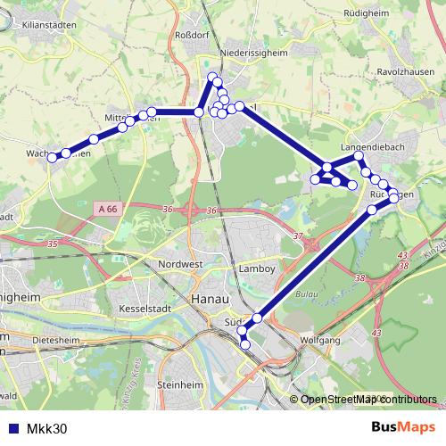 Mkk30 bus Line Map