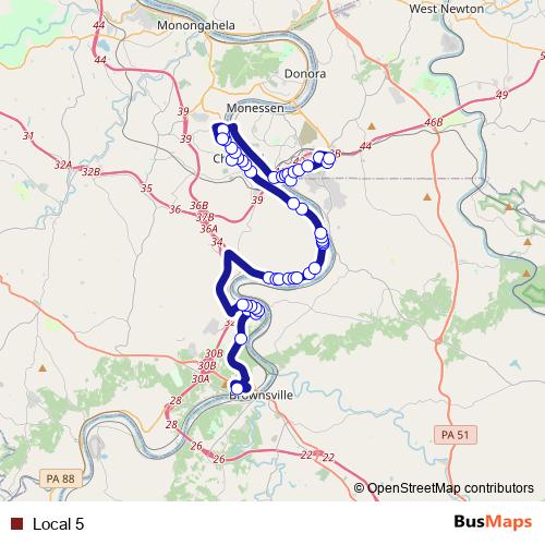 Local 5 bus Line Map