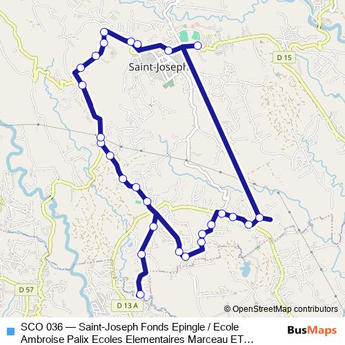 SCO 036 bus Line Map
