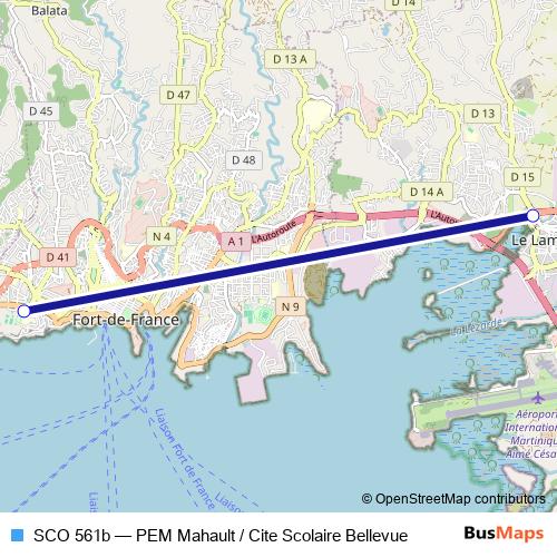SCO 561b bus Line Map