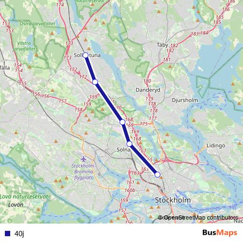 40j bus Line Map