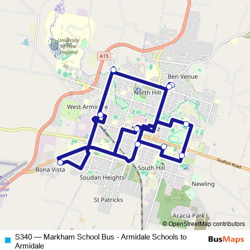 S340 bus Line Map