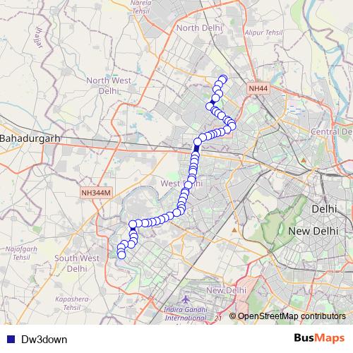 Dw3down bus Line Map