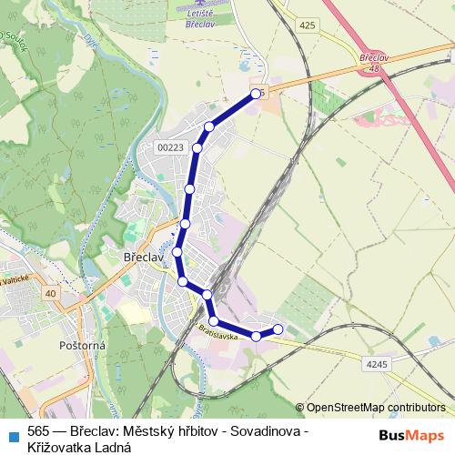 565 bus Line Map