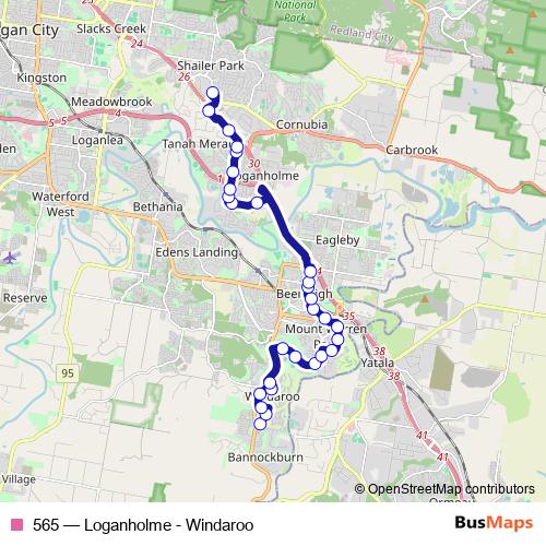 565 bus Line Map