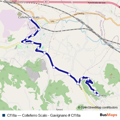 Cf18a bus Line Map