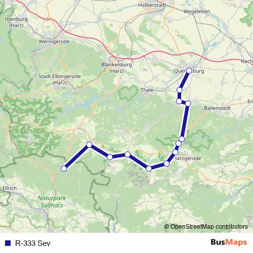 R-333 Sev bus Line Map