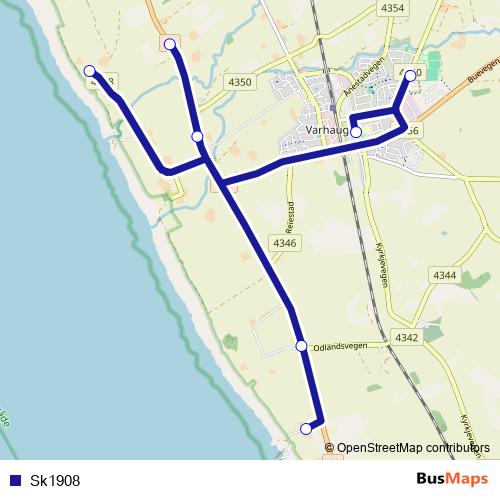 Sk1908 bus Line Map