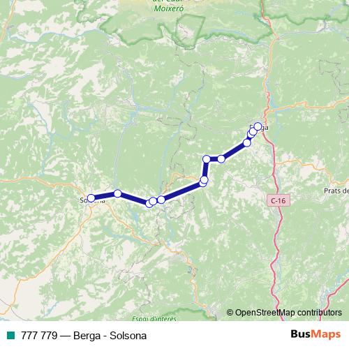 777 779 bus Line Map