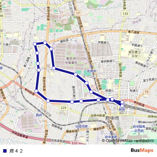 府４２ bus Line Map