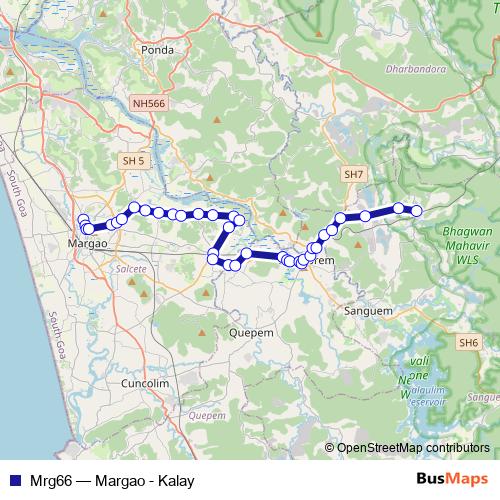 Mrg66 bus Line Map