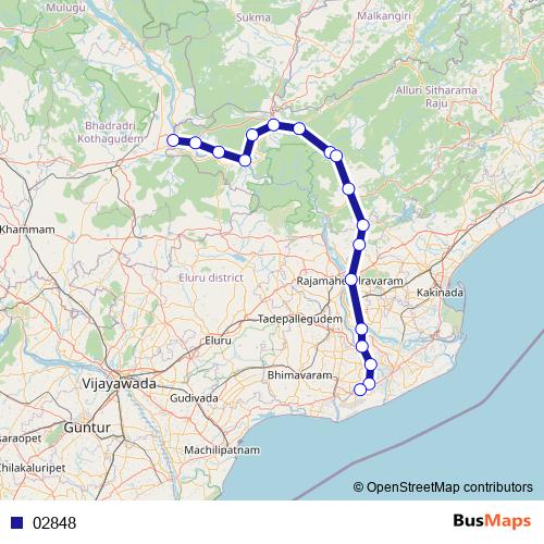 02848 bus Line Map