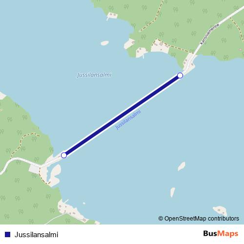 Jussilansalmi ferry Line Map
