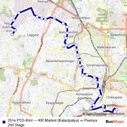 251e PSS-Kmt bus Line Map