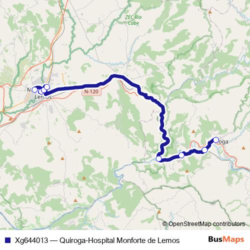 Xg644013 bus Line Map