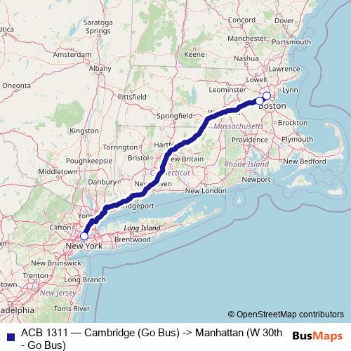 ACB 1311 bus Line Map