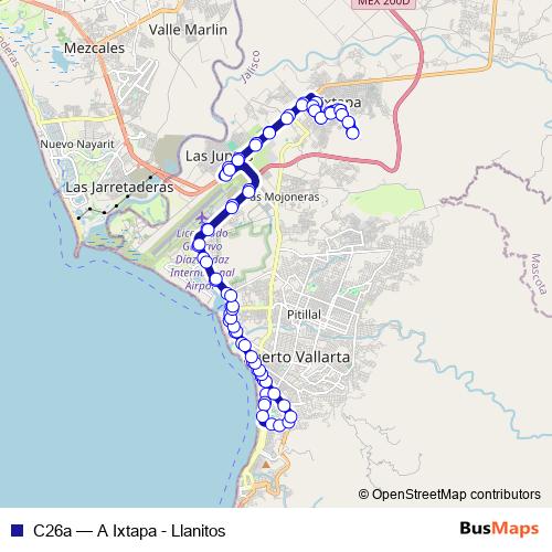 C26a bus Line Map