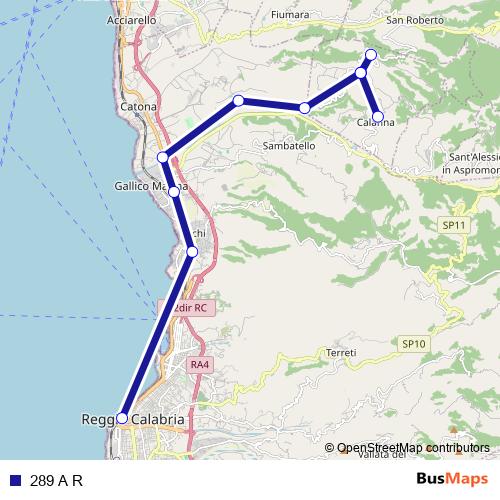 289 A R bus Line Map