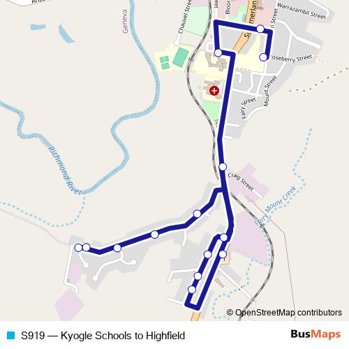 S919 bus Line Map