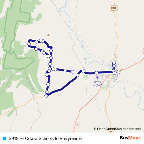 S919 bus Line Map