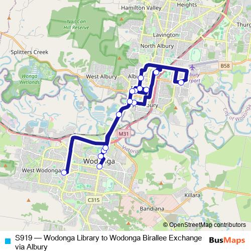 S919 bus Line Map