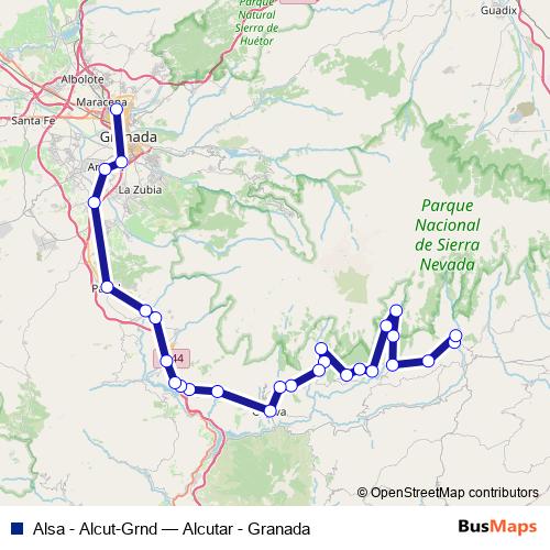 Alsa - Alcut-Grnd bus Line Map