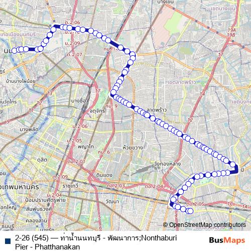 2-26 (545) bus Line Map